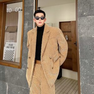 camel corduroy corn kernel oversized shoulder pad suit coat snfya.jpg