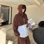 early spring original korean version heavy pile thick knitted sweatshirt sweatpants suits b312g.jpg