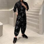 mens printed loose jumpsuit black jumpsuit half sleeve jumpsuit 9bmio.jpg
