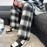 paneled plaid woolen shoulder pad blazer trench coats adckr.jpg